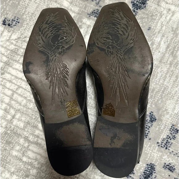 Robert Wayne "Armor" Brown Suede Cross design Leather Loafers. Mens Size 10 - Picture 14 of 16